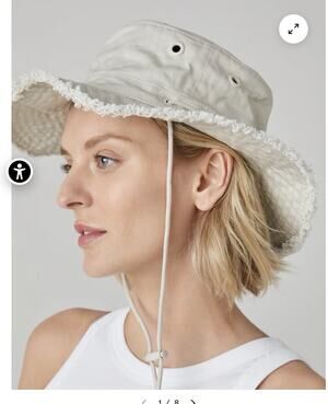 Tilley T3 MEDIUM Safari Hat Fringe Wanderer Stone UPF 50+ Beige MSRP$110